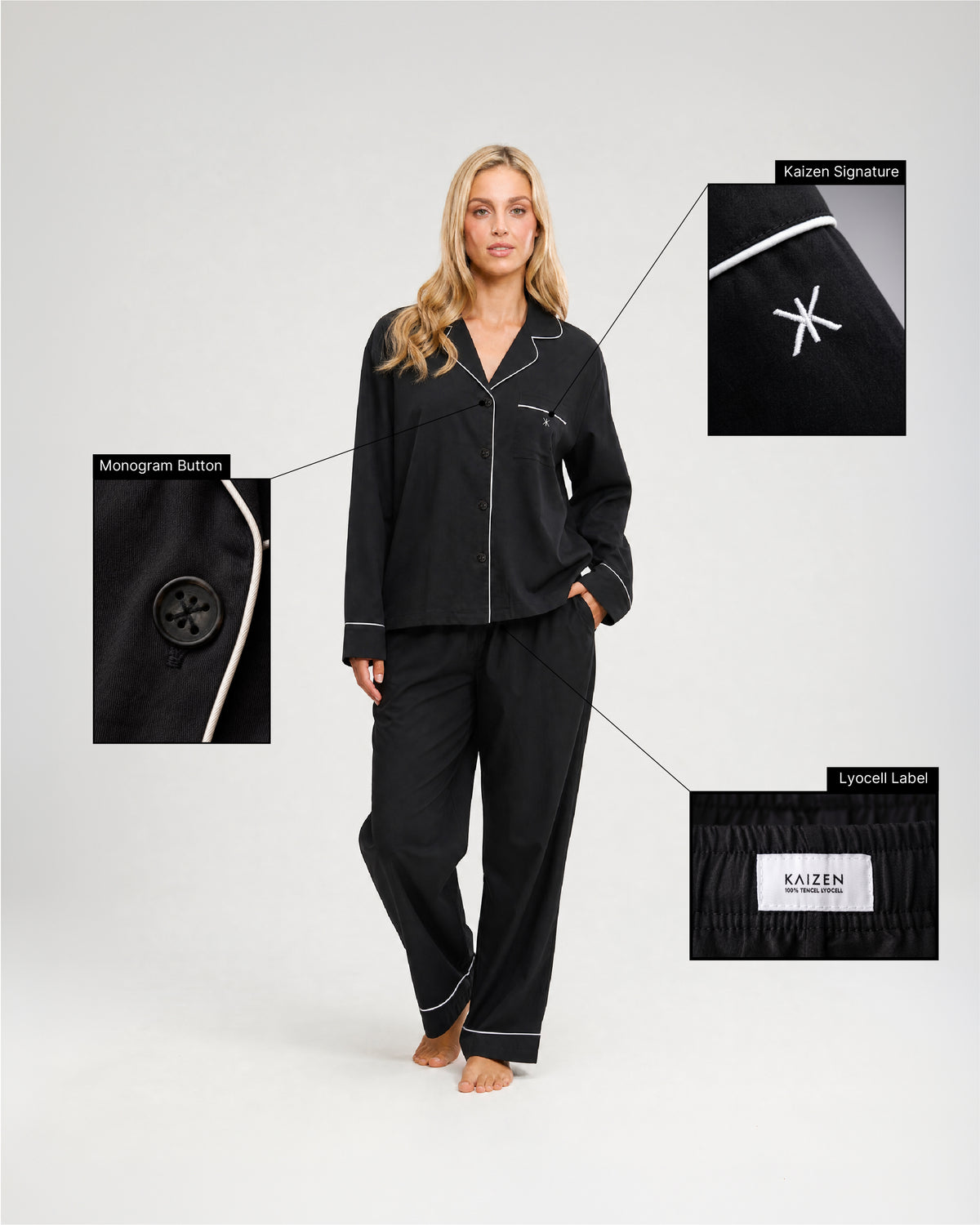 Pijama Largo de Tencel™ Lyocell