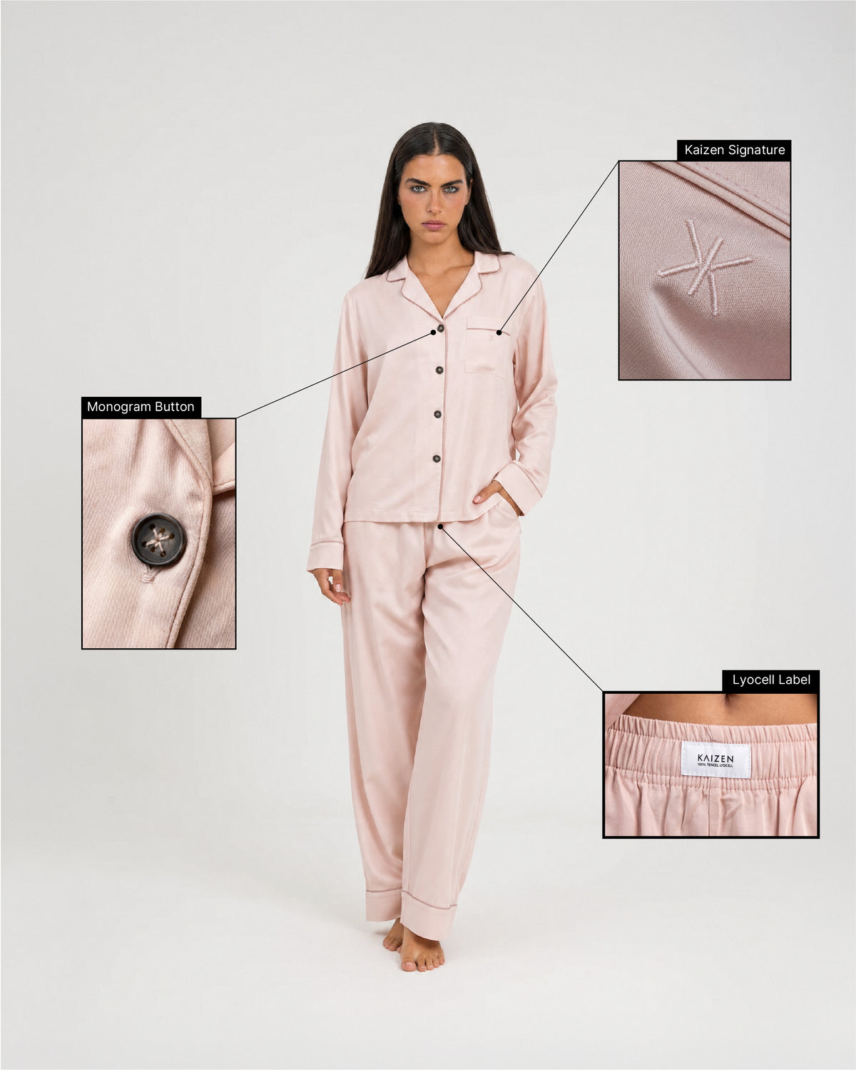 Pijama Largo de Tencel™ Lyocell
