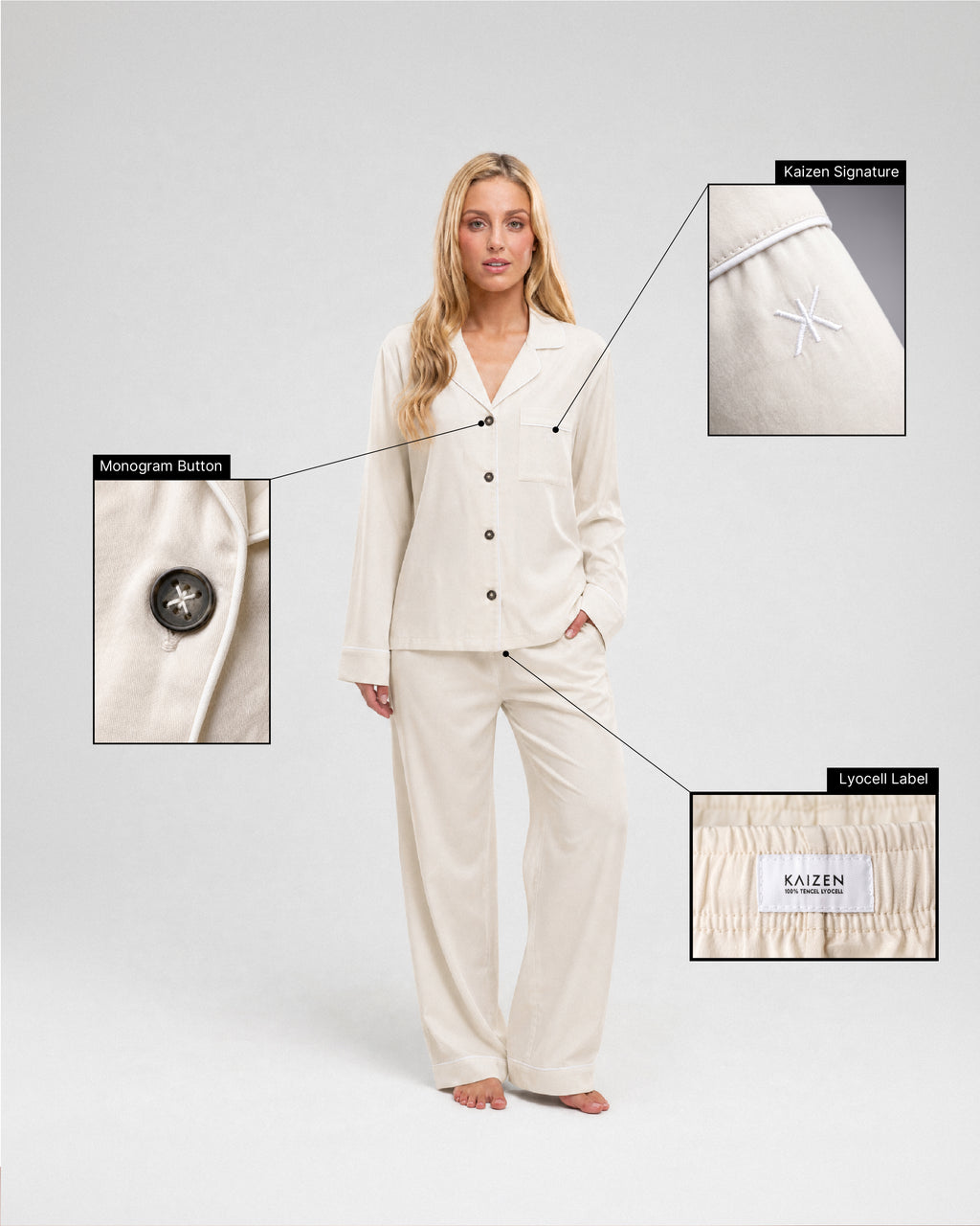 Pijama Largo de Tencel™ Lyocell